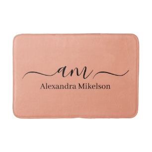 Einfache, moderne Monogramm Minimalistische Badema Badematte