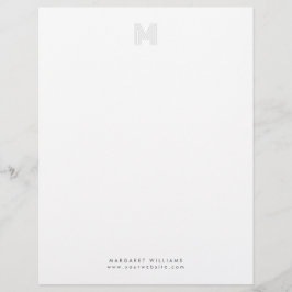 Einfache moderne Monogramm Personalisiert Beruflic Briefbogen
