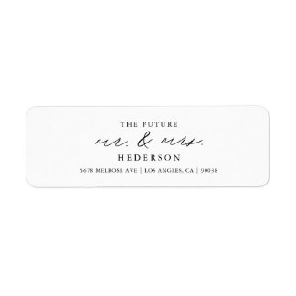 Einfache moderne Mr. and Mrs. Rücksendeadresse