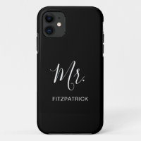 Einfache Moderne Mr. Groom Newlywed Elegant