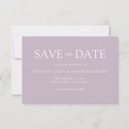 Einfache moderne Muddy Blush Wedding Rettet das Da Save The Date