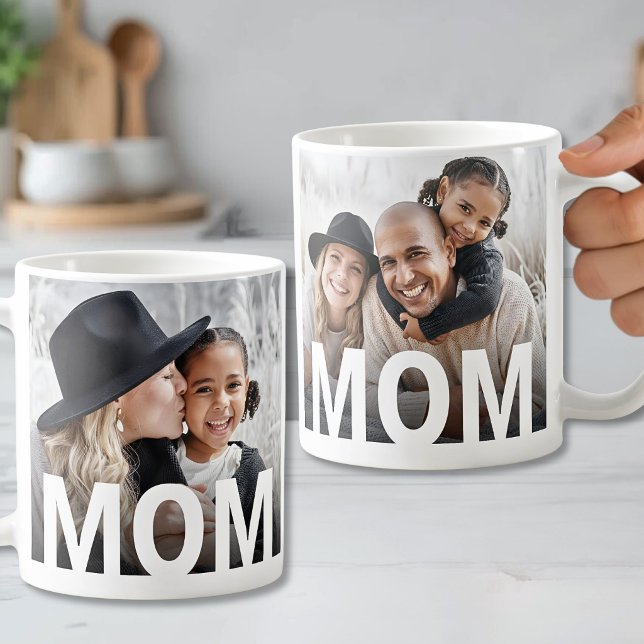 Einfache moderne Mutter-Foto Kaffeetasse (Simple Modern Mom Photo Coffee Mug)