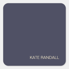 Einfache moderne Navy Blue Beruflich Quadratischer Aufkleber