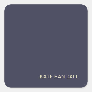 Einfache moderne Navy Blue Beruflich Quadratischer Aufkleber