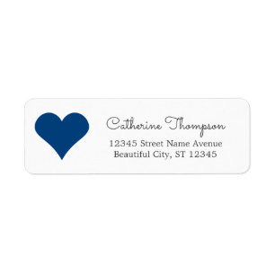 Einfache moderne Navy Blue Heart Girl Script Name