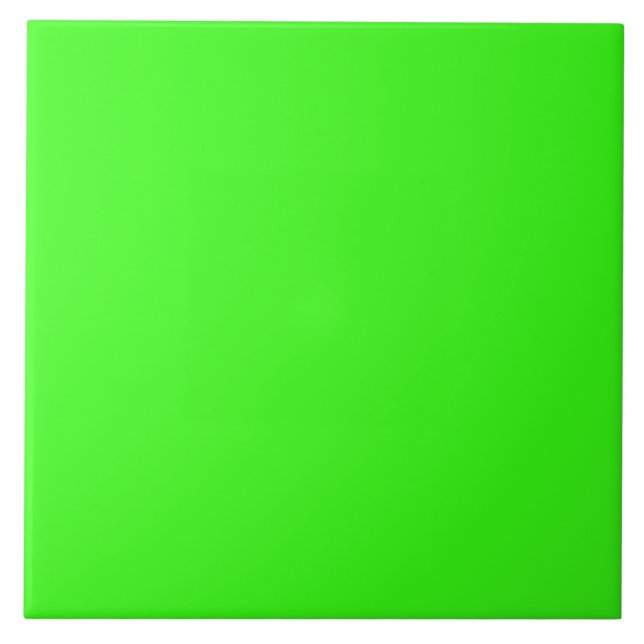 Einfache moderne Neon Fluorescent Green Fliese (Vorderseite)