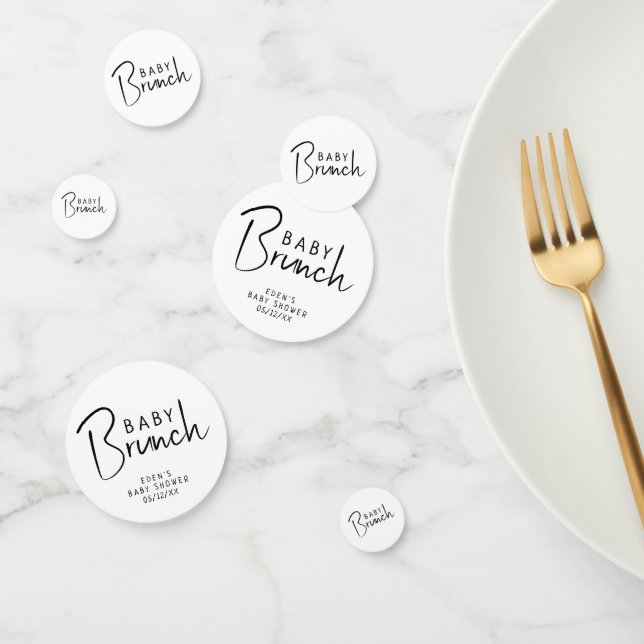 Einfache moderne neutrale Babybrunch Konfetti (Gruppe)