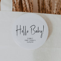 Einfache moderne, neutrale Babydusche Hallo Baby