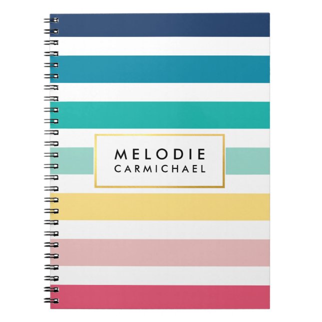 Einfache moderne, niedliche, preppy-Muster, Pastel Notizblock (Vorderseite)