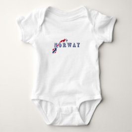 Einfache moderne norwegische Buchstabenflagge Souv Baby Strampler