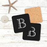 Einfache, moderne, originale Chic Letter Black and Getränkeuntersetzer<br><div class="desc">Passen Sie dieses moderne Design an und wählen Sie aus einem mit Monogramm Buchstaben, der in einem klassischen schwarzen Hintergrund anfänglich hinzugefügt wurde. Letter zeichnet sich durch einen einzigartigen Schatteneffekt aus, der dem Design Tiefe und Eleganz verleiht. Macht ein großartiges Haus oder Geschenk für die Neuvermählten, oder Leckerei selbst zu...</div>