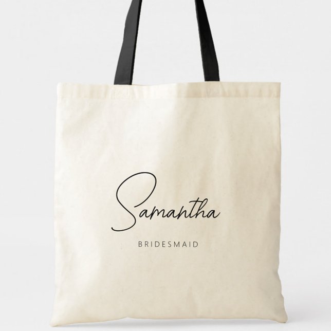 Einfache, moderne Personalisierte Bridesmaid-Initi Tragetasche (Personalized Bridesmaid Proposal Tote Bag, Wedding Bridal Party Gifts, Bachelorette Favors)