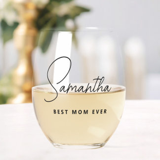 Einfache moderne Personalisierte Mama je Weinglas Ohne Stiel