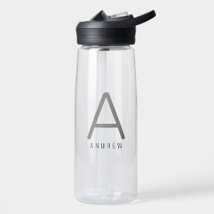 Einfache moderne Personalisierte Mit Monogramm Trinkflasche