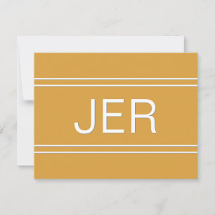 Einfache, moderne Personalisierte Monogramm, Anfan Mitteilungskarte