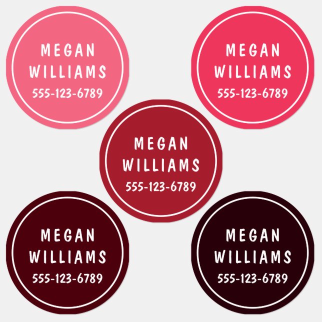 Einfache, moderne Personalisierte Namensverkleidun Etiketten (Gruppe)