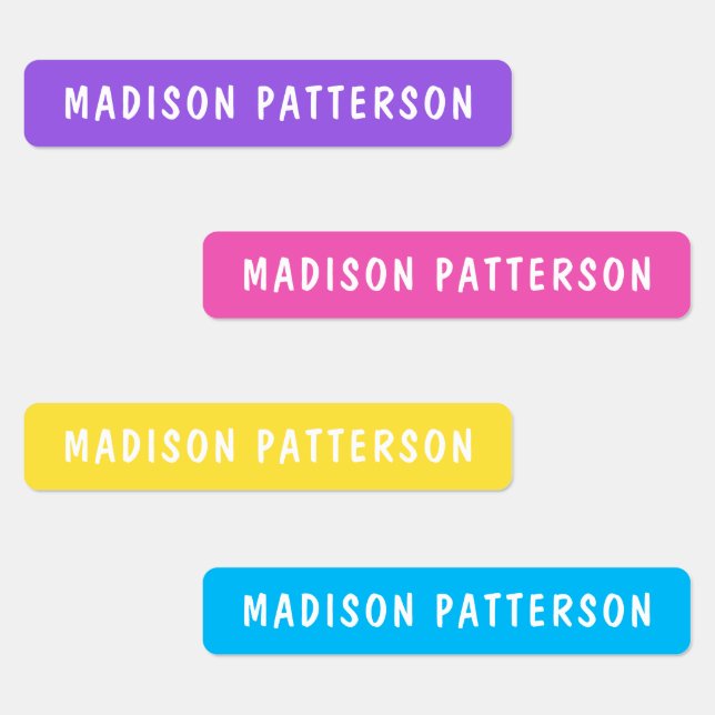 Einfache, moderne Personalisierte Namensverkleidun Etiketten (Gruppe)