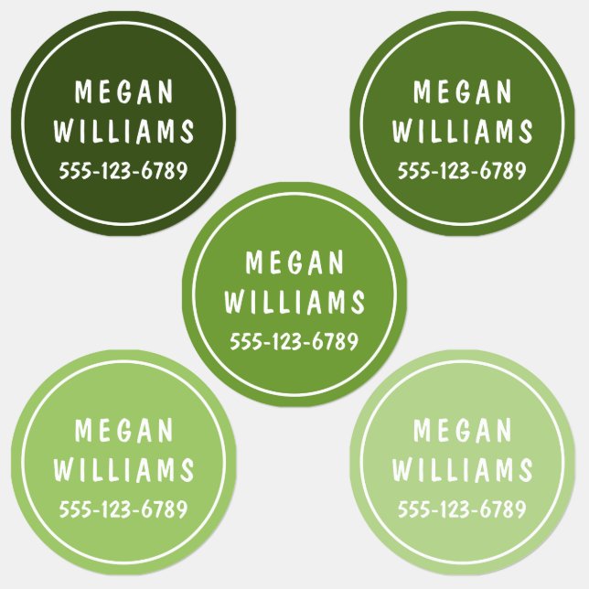 Einfache, moderne Personalisierte Namensverkleidun Etiketten (Gruppe)