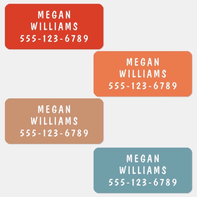 Einfache, moderne Personalisierte Namensverkleidun Etiketten (Gruppe)