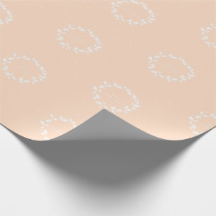 Einfache moderne Pfirsich/Apricot Weihnachtsfeier Geschenkpapier