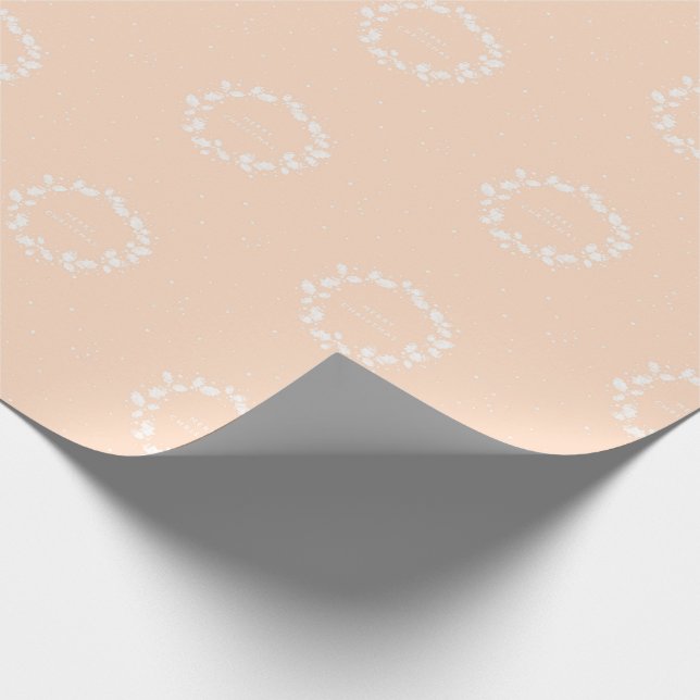 Einfache moderne Pfirsich/Apricot Weihnachtsfeier Geschenkpapier (Ecke)