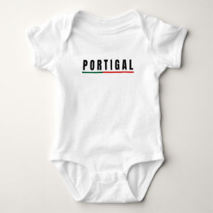 Einfache Moderne Portugal Art Letter Flag Souvenir Baby Strampler