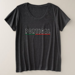 Einfache Moderne Portugal Art Letter Flag Souvenir Große Größe T-Shirt