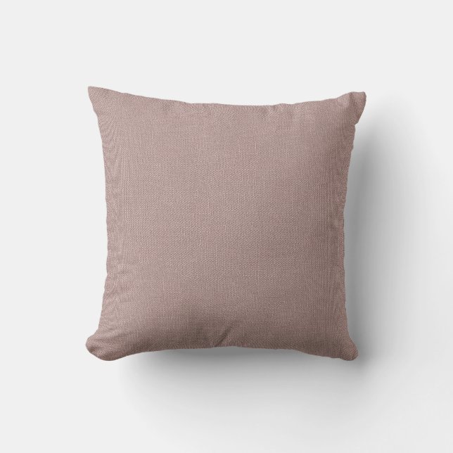Einfache moderne Pulverfarbe Pink Linen Kissen (Vorderseite)