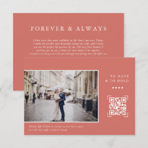 Einfache moderne QR-Codes   Brief an das Foto Dankeskarte