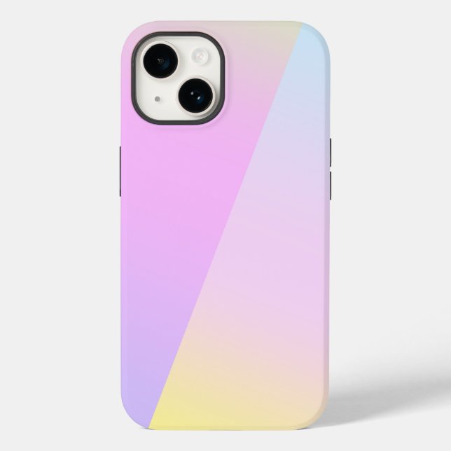 Einfache moderne Regenbogenfarben Wasserfarbe Case-Mate iPhone 14 Hülle (Rückseite)