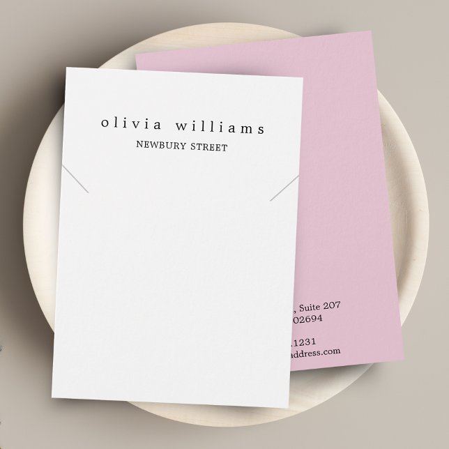 Einfache, moderne, rosafarbene Armband-Grafikkarte (Von Creator hochgeladen)