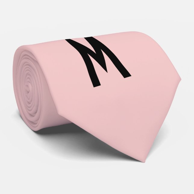 Einfache moderne Rose Quarz Krawatte (Gerollt)