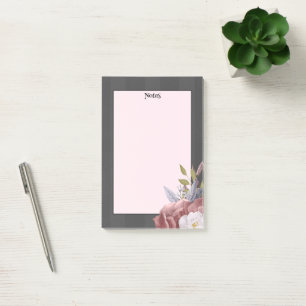 Einfache moderne Rose und Streifen Post-it Klebezettel