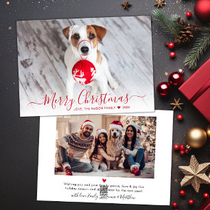 Einfache moderne Rote Schrift 2 Foto Weihnachten