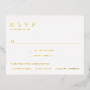 Einfache moderne RSVP-Karte Folie Einladungspostkarte