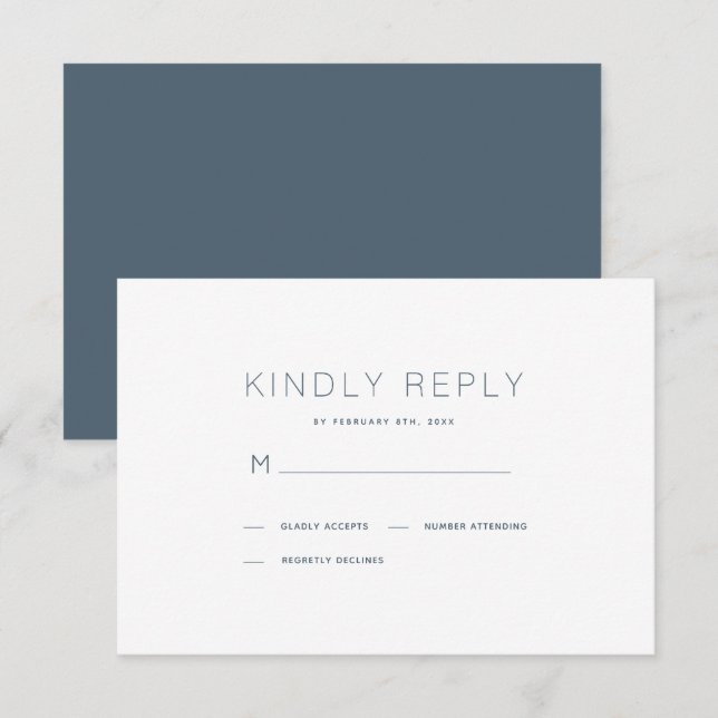 Einfache moderne RSVP-Karte für die Hochzeit in We RSVP Karte (Vorne/Hinten)