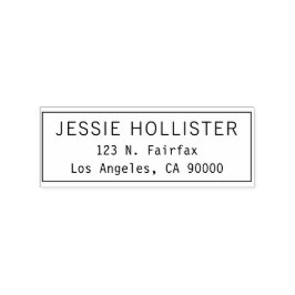 Einfache moderne Rücksendeadresse Gummistempel