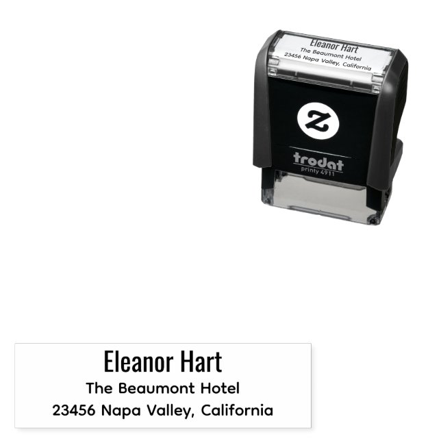 Einfache moderne Rücksendeadresse Selbstbewusste B Permastempel (Beispiel)