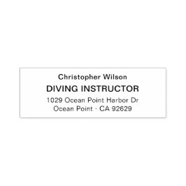 Einfache moderne Sans Serious Business | RÜCKSENDE Permastempel
