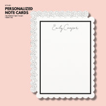 Einfache moderne, schlichte Schwarz-Weiß-Scallop-K