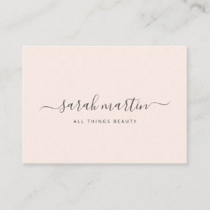 Einfache moderne Schönheitssalon-Blush-Pink-Elegan Visitenkarte