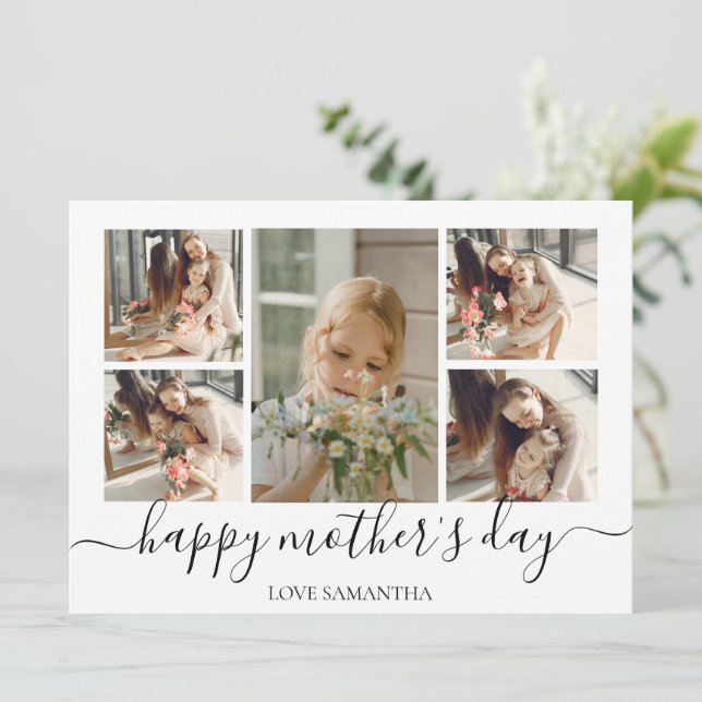 Einfache moderne Schrift 5 Foto | Tag der glücklic (Stehend Vorderseite)