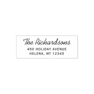 Einfache moderne Schrift   Familie oder Hochzeit Permastempel