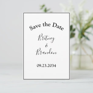 Einfache moderne Schrift Stilvoll minimalistisch Save The Date
