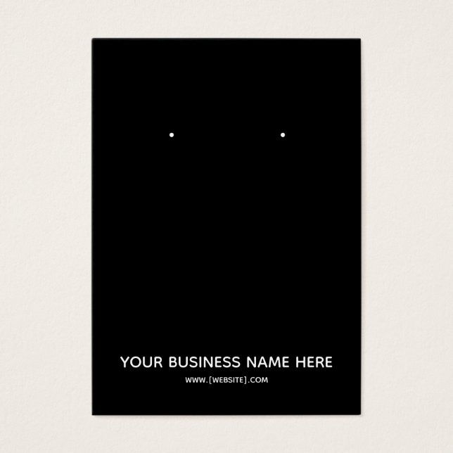 Einfache, moderne Schwarz-Benutzerdefinierte Earri (Vorderseite)