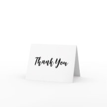 Einfache moderne Schwarz/Weiß Dankeschön Karte