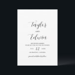 Einfache moderne Schwarz-Weiß-Hochzeit Save The Date<br><div class="desc">Zeitgenössische Schwarz-Weiß-Hochzeit Speichern Die Date-Karte mit einem einfachen und minimalistischen Layout mit Ihren Namen in einem eleganten Kalligraphieskript und Ihre Hochzeitsdetails unten in einem modernen Format. Eine Nicht-Foto-Option für ein Paar,  das Save the Date ohne Bilder will.</div>