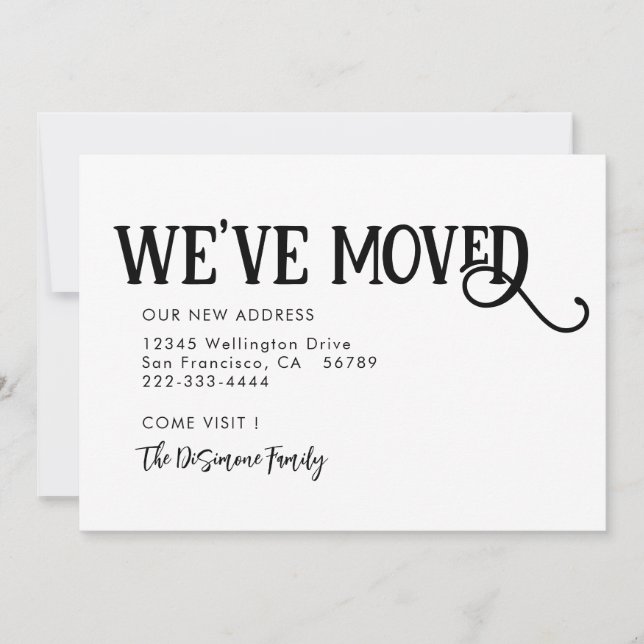 Einfache moderne Schwarz Wir haben die Ankündigung (Vorderseite)