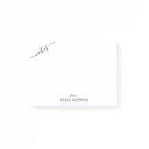 Einfache moderne schwarze Skriptnotizen aus der Ka