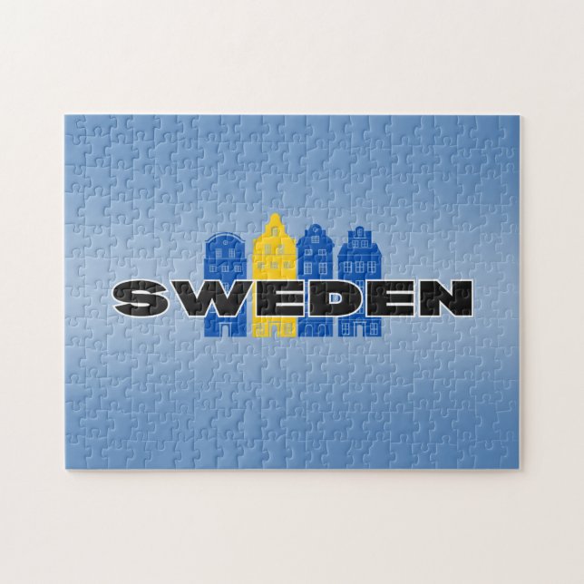 Einfache moderne schwedische Staatsflagge Souvenir (Horizontal)